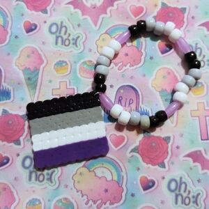 Asexual Pride Flag Kandi Bracelet